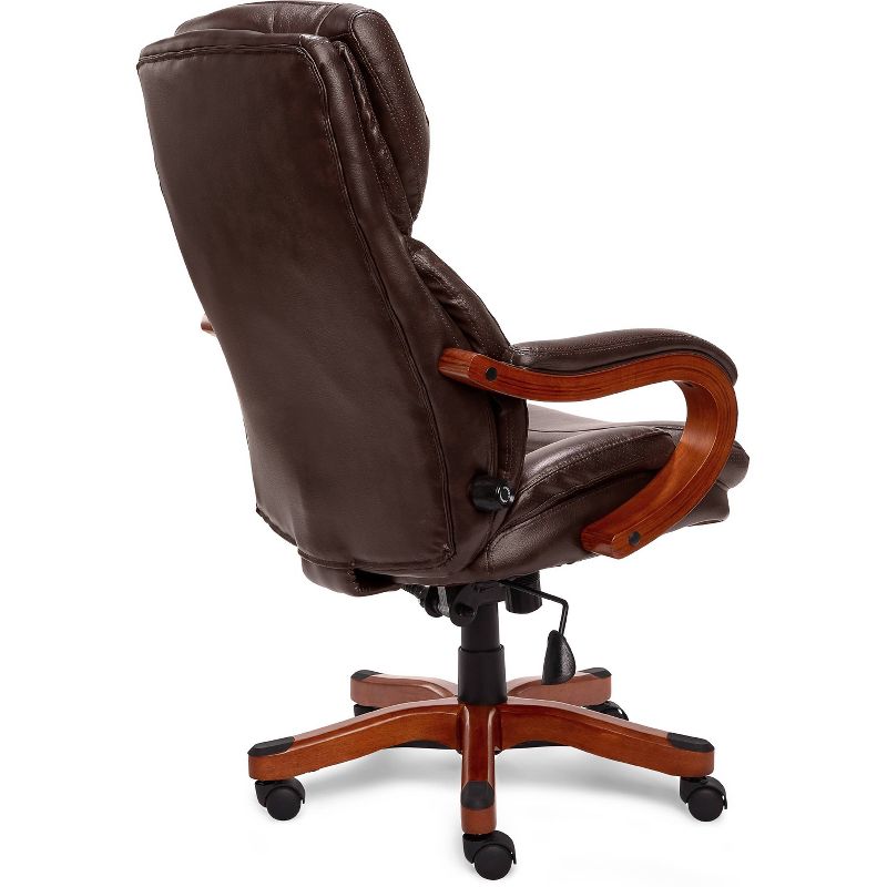 Big and Tall Executive Office Chair with Upgraded Wood Accents - Serta, 4 of 18
