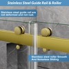 Frameless Bathtub Shower Doors 56-60 W x 60 H, Double Sliding Tub Shower Door with Tempered Glass 5/16"(8mm) - 3 of 4