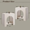 Nightstand with Charging Station, 22" Modern Night Stand with Arched Open Shelf, End Tables for Living Room Bedroom - 3 of 4