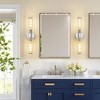 POWLIG 19.87-in 2-Light Chrome Modern Dimmable Wall Sconce with Threaded Glass Shade - 4 of 4