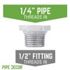 Pipe Decor 1/2 in. x 1/4 in. Galvanized Iron Bushing - 2 of 4