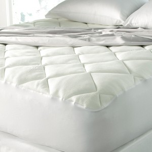 Cool Touch Mattress Pad Made with Rayon from Bamboo (Full) White - SPA Luxury