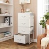 Dresser 4-Drawer Fabric Storage Tower Organizer for Bedroom, Hallway, Entryway, Closets with Steel Frame, Wood Top, Easy Pull Handle - 4 of 4