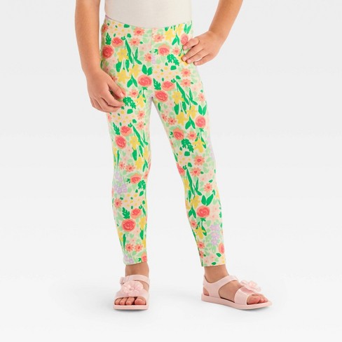 Floral-Print Extra-Stretch Jeggings for Toddler Girls