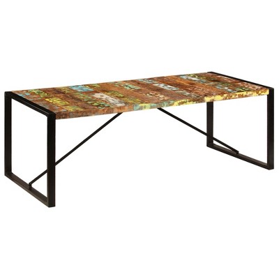 vidaXL Dining Table varied wood colors