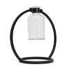 Black Metal & Glass Bud Vase by Foreside Home & Garden - 2 of 4