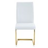 CAVINAS Modern Luxury Simple Arch Chair, PU High Resilience Dining Chair with Crazy Horse Texture and Arched Metal Leg - 4 of 4