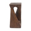 CAVINAS Twist Shaped Side Table, Modern Coffee Table with Imitation Wood Texture, 16" H End Table for Indoor and Outdoor - 3 of 4