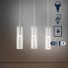 Mium Modern Style Iron/Crystal/Glass Integrated LED Linear Pendant Chrome - JONATHAN Y - 3 of 4