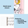 Yoobi 6"x8" Peanuts Journal Spiral with Elastic Band Pink Snoopy Dance, School Supplies - 4 of 4