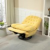 360° Swivel Recliner Adjustable Chair Chenille Swivel Reclining Glider Single Chaise Lounge Sofa Chair With Black Metal Round Base-Cuddlewood - 3 of 4
