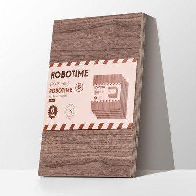Robotime 3D Puzzles Walnut Plywood Sheets,3mm Laser Wood Sheets for Laser Cutting, Engraving Wood Burning, Multicolored, 11.81"*16.54"*0.79"