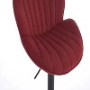 Bar Stools Set of 2 - Adjustable Barstools with Back and Footrest, Counter Height Bar Chairs for Kitchen, Pub -RED - 4 of 4