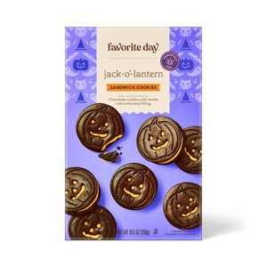 Halloween Chocolate Sandwich Cookies with Orange Crème - 10.5oz - Favorite Day™ - 1 of 4