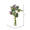 Vickerman 16" Artificial Rose/Hydrangea Purple Bouquet. - 2 of 4
