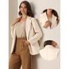 Allegra K Women's Faux Leather Long Sleeve Lapel Collar PU Moto Biker Jacket - 2 of 4