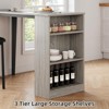 homfan 3-Pc Expandable Bar Table Set for 2 - Counter Height w/Upholstered Chairs & Storage - Space-Saving - 4 of 4