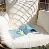 Barton Oversized Wicker Egg Chair Patio Lounger Indoor/Outdoor With Seat Cushion, Beige/White - image 4 of 4