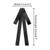INSPIRE CHIC Women's Ribbon Bowknot Pre-Tied Pin Brooch Ties with Black Rhinestone - 2 of 4