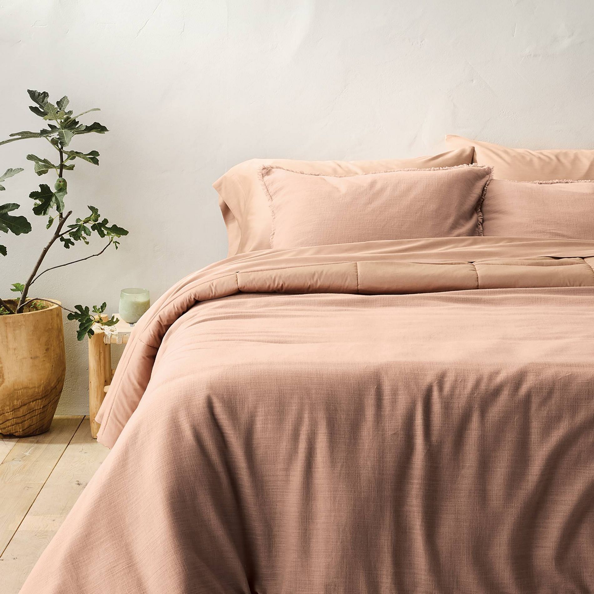 Heavyweight Linen Blend Comforter & Sham Set - Casaluna