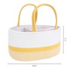Unique Bargains Woven Handcrafted Odorless Cotton Rope Storage Basket 14.2 x 9.1 x 7.1 Inch 1 Pc - 2 of 4