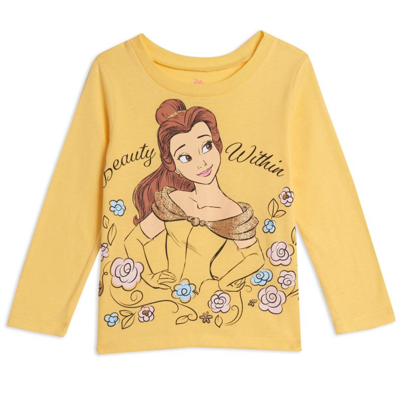Disney Princess Cinderella Belle Ariel 3 Pack T-Shirts Multicolored , 2 of 10