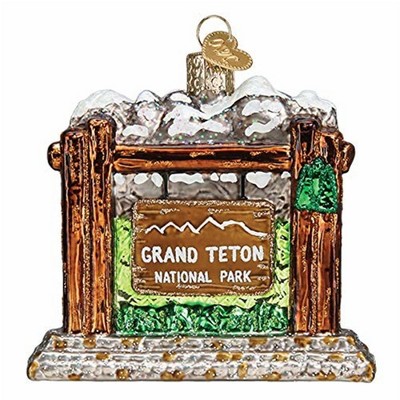 Old World Christmas Blown Glass Ornament for Christmas Tree, Grand Teton National Park