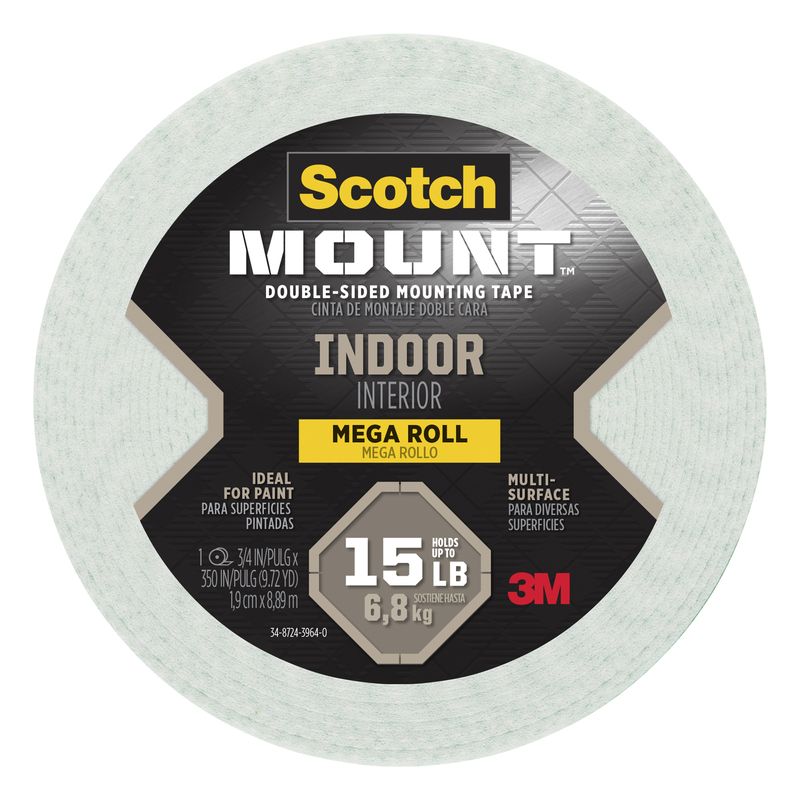 Scotch Mount Double Sided 3/4 in. W X 350 in. L Mounting Tape White, 1 of 2