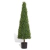 NicBex 59" Artificial Boxwood Topiary Tree Potted Decor for Indoor/Outdoor, 1pc/2pc Classic Greenery with Sturdy Base, Low Maintenance - 3 of 4