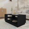 vidaXL Coffee Table Black 40.2 in.x21.7 in.x16.9 in. Engineered Wood - 3 of 4