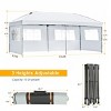 10x20 FT Heavy-Duty Pop-Up Canopy Tent with Sidewalls, UV Protection, Adjustable Height, Portable Wheeled Bag, for Outdoor Events-Coolbibila - 4 of 4