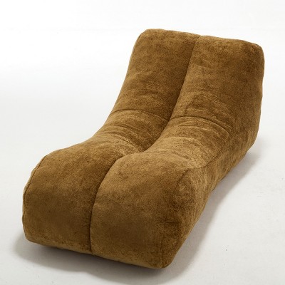 GlasFlength Bean Bag Seats Premium Comfort Lounge Chair with High Density Foam Fashion Design for Living Room Bedroom, Brown, 59"*30"*23.6"