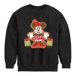 Boys' - Disney - Minnie Cookie Christmas Graphic Long Sleeve Fleece Sweatshirt - 1 of 4