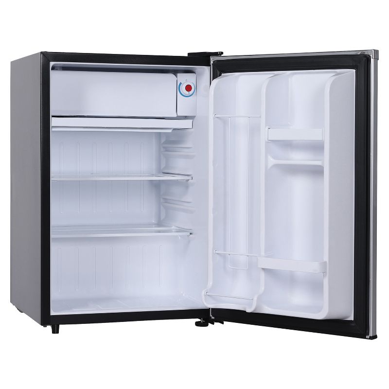 Frigidaire® 2.5-Cu.-Ft. 65-Watt Compact Retro Platinum Stainless Steel Refrigerator, 2 of 11