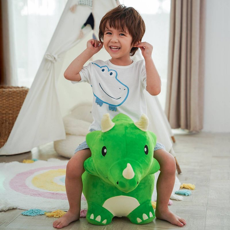 iPlay, iLearn Bouncy Triceratops Bouncy Pals Hopping Animal, 5 of 9
