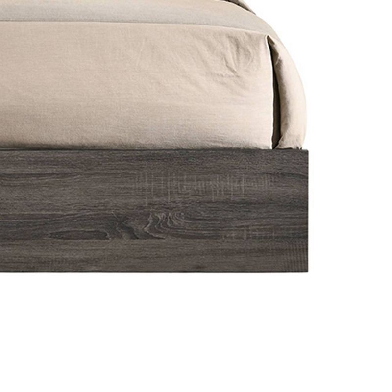 87&#34; Queen Bed Avantika Bed Fabric Rustic Gray Oak - Acme Furniture, 3 of 10