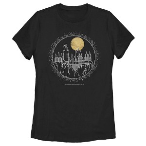 Women's Harry Potter Hogwarts Line Art Moonrise T-Shirt - 1 of 4