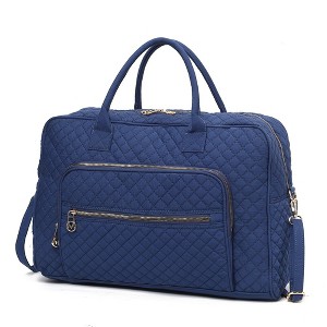 MKF Collection Jayla Solid Quilted Cotton Women’s Duffle Bag by Mia K - 1 of 4