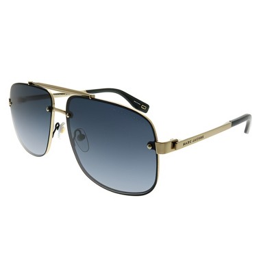 Marc Jacobs  2M2 9O Unisex Aviator Sunglasses Black Gold 61mm