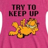 Girls' - Garfield - Try To Keep Up Fit & Flair Cap Sleeve Dress - 2 of 2