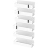 Attop 6 Pack Magnetic Spice Storage Rack Organizer for Refrigerator and Oven, White Fridge Organizers and Storage - 3 of 4