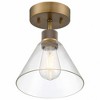 Access Lighting Port Nine 1 - Light Flush Mount in  Antique Brushed Brass - 3 of 4