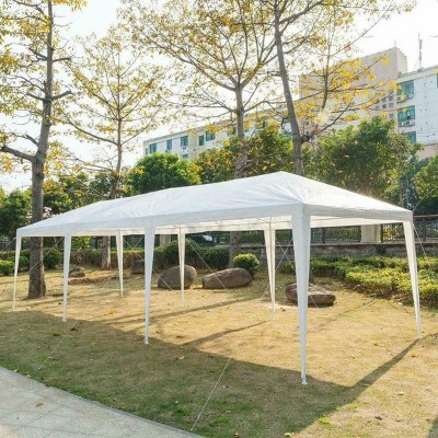 Outdoor 10×20 FT Gazebo, Wedding Party Canopy Tent with 6 Removable Sidewalls, Large Gazebo with Metal Frame and Stakes-Coolbibila