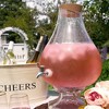 Twine Pearl Beverage Dispenser, Glass Carafe, Cork Stopper, Silver Spigot, Beverage Service, 2.5 Gallons, Set of 1 - 4 of 4