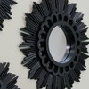 Northlight Set of 3 Floral Sunburst Matte Black Round Mirrors 9.5 - 2 of 4