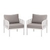Modern Outdoor Plastic Lounge Chair with Weather Resistant Frame & Thick Cushions, Patio Deep Seating-3irtyhousy - 2 of 4