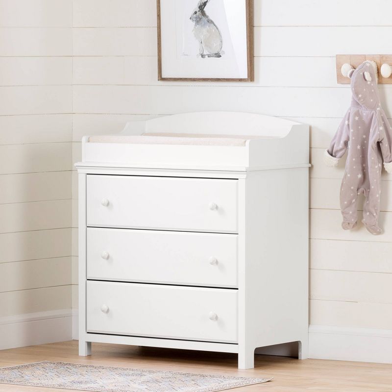 Cotton Candy Changing Table with Drawers - Pure White - South Shore, 3 of 11