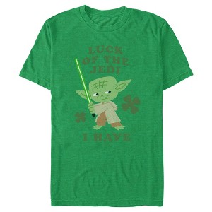 Men's Star Wars Yoda Luck of the Jedi I Have T-Shirt - 1 of 3