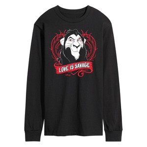 Men's - Disney Villains - Love Is Savage Long Sleeve Graphic T-Shirt - 1 of 4