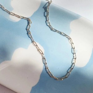 Olivia Oval Chain Necklace in Gold, Rose Gold, Silver - Honeycat - 1 of 4